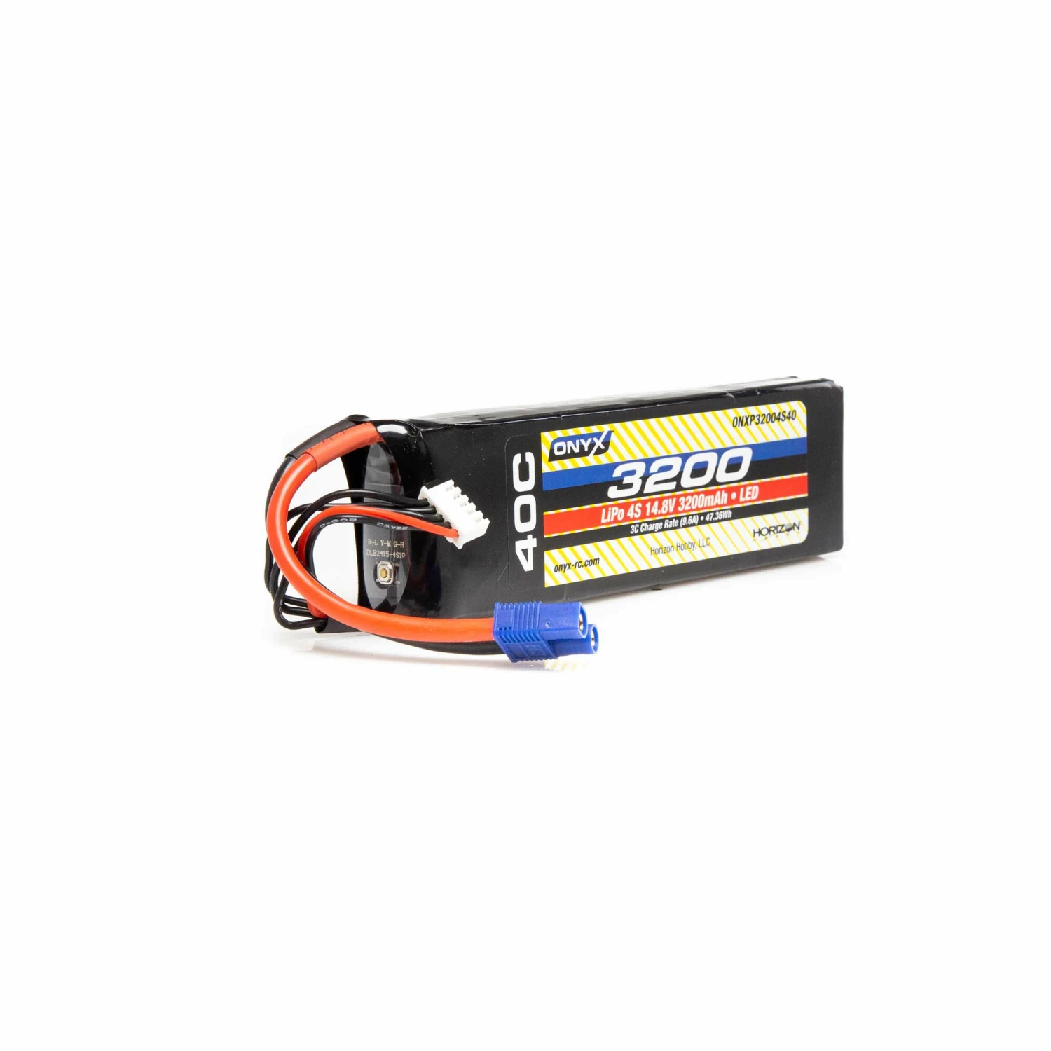 Onyx 14.8V 3200mAh 4S 40C LiPo Battery: EC3 1 Onyx 14.8V 3200mAh 4S 40C LiPo Battery: EC3