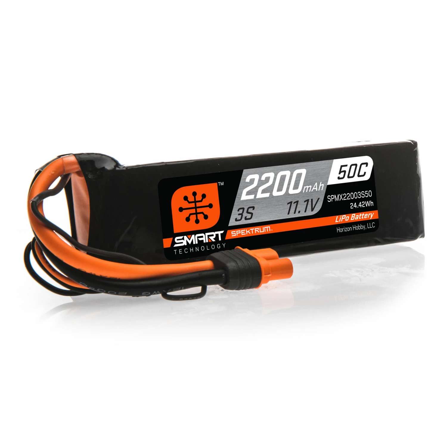Spektrum 11.1V 2200mAh 3S 50C Smart LiPo Battery: IC3 1 Spektrum 11.1V 2200mAh 3S 50C Smart LiPo Battery: IC3