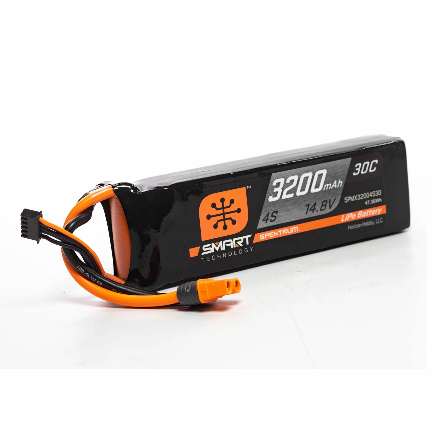 Spektrum 14.8V 3200mAh 4S 30C Smart LiPo Battery: IC3 1 Spektrum 14.8V 3200mAh 4S 30C Smart LiPo Battery: IC3