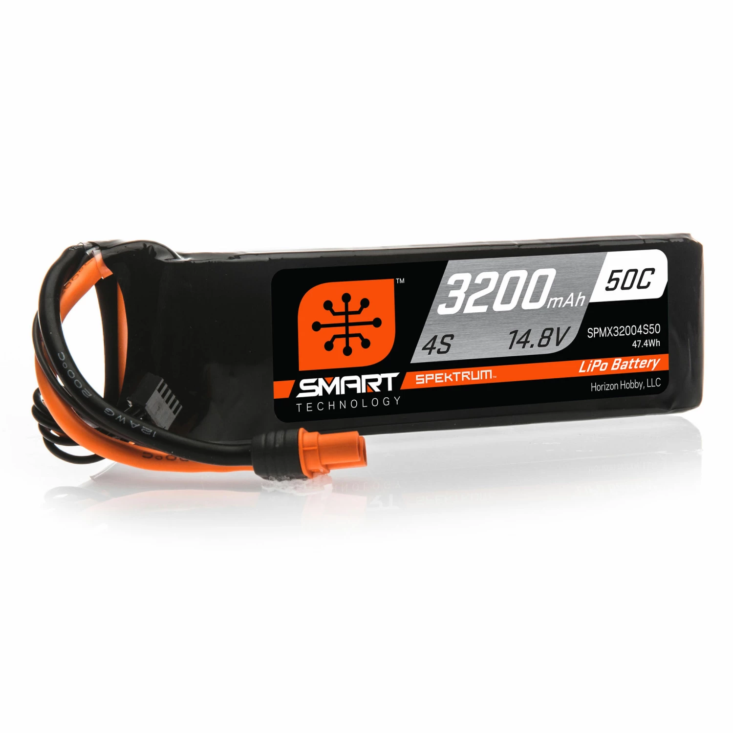 Spektrum 14.8V 3200mAh 4S 50C Smart LiPo Battery: IC3 1 Spektrum 14.8V 3200mAh 4S 50C Smart LiPo Battery: IC3