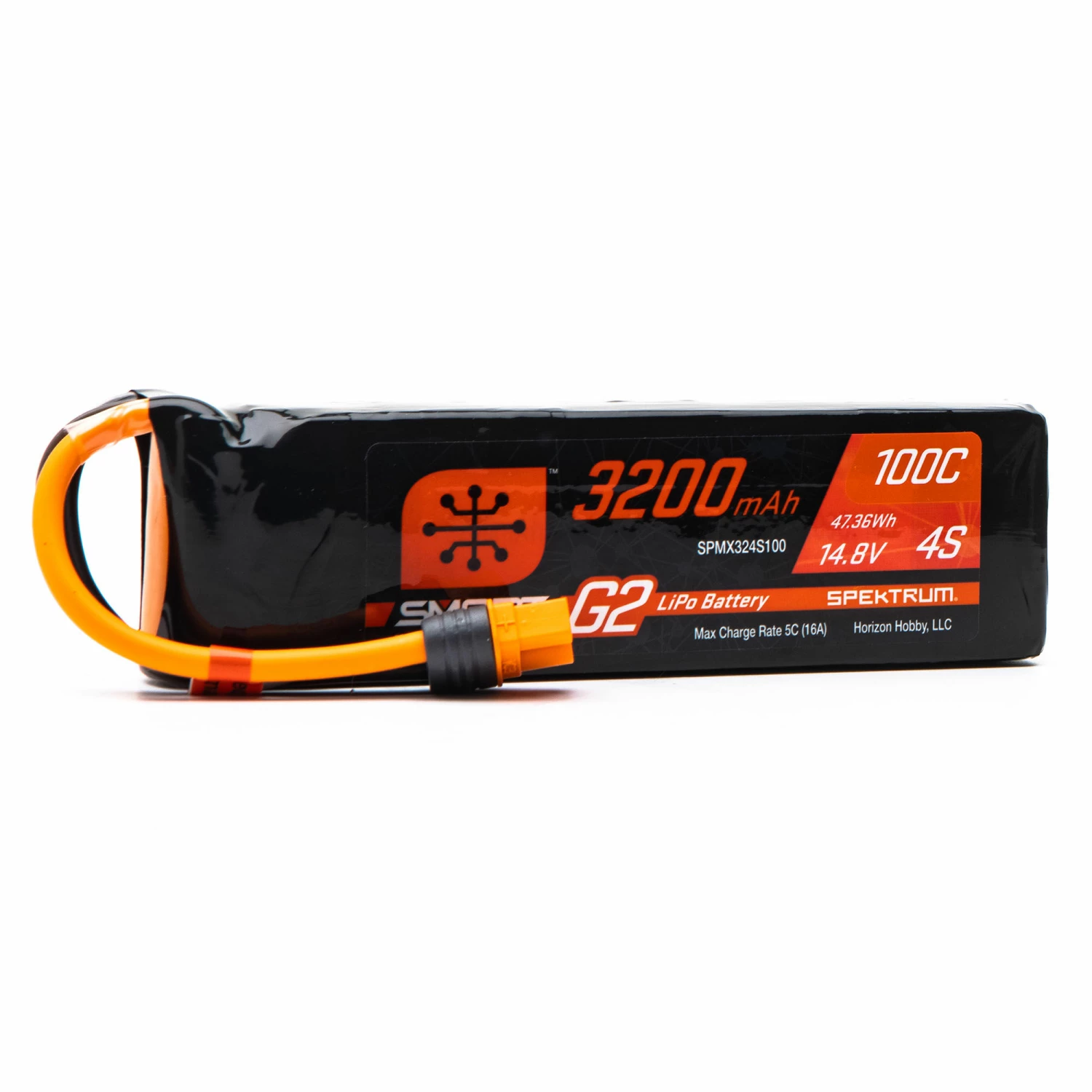 Spektrum 14.8V 3200mAh 4S 100C Smart G2 LiPo Battery: IC3 1 Spektrum 14.8V 3200mAh 4S 100C Smart G2 LiPo Battery: IC3