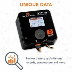 Spektrum Smart S1100 AC Charger 1x100W -RC Helicopters Sales Store SPMXC1080 A18 AO7J857K