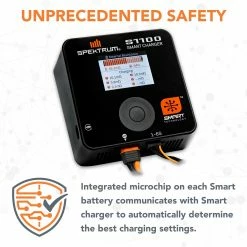 Spektrum Smart S1100 AC Charger 1x100W -RC Helicopters Sales Store SPMXC1080 A20 AO7J857K